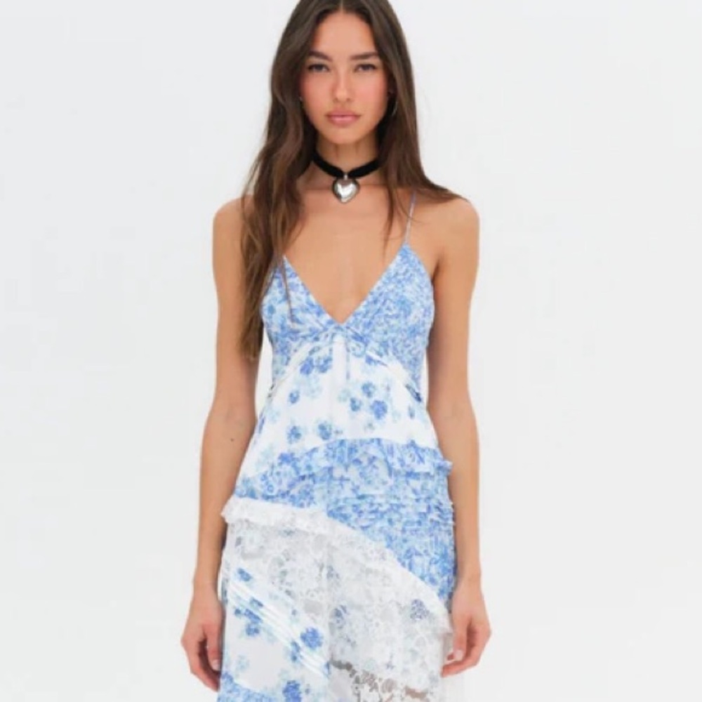 For Love & Lemons Rosalyn Maxi Dress